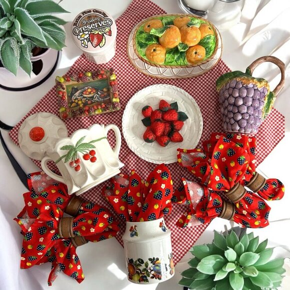 Vintage Ellgreave Genuine Ironstone Wood & Sons England Ceramic Tea Jar Fruit - Picture 2 of 10